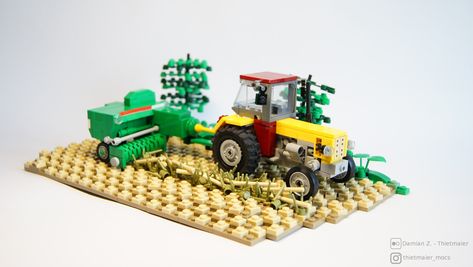 UrsusC360.13 | Second approach to Ursus C360 - polish tracto… | Flickr Lego Farm, Lego Tractor, Lego City Train, Lego Tree, Lego Machines, Lego Vehicles, Lego Truck, Micro Lego, Lego Lovers