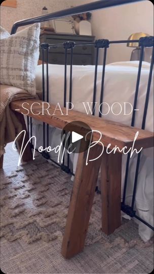 Facebook Noodle Bench Diy, How To Make A Wooden Bench, Diy Noodle Bench, Noodle Bench, Build Bench, The Sassy Barn, Diy Noodles, Primitive Bench, Faux Wood Beams