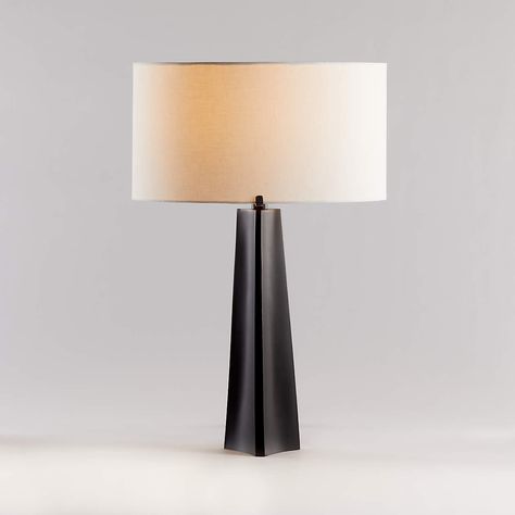 Isla Bronze Triangle Table Lamp + Reviews | Crate & Barrel Triangle Table, Steel Beam, Chic Lighting, Side Lamps, Steel Beams, Crate Barrel, Table Lamp Sets, Modern Table Lamp, Desk Lamps