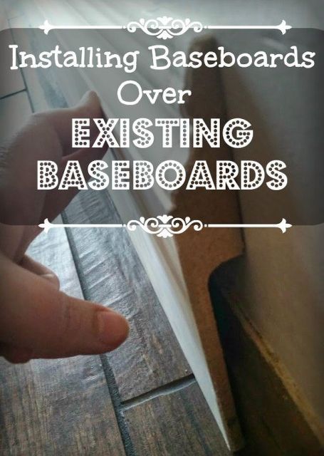 install baseboards over your existing baseboards, home improvement, how to, wall decor, woodworking projects Installing Baseboards, Tile Baseboard, Painting Baseboards, Wood Accent Wall, Up House, Home Improvement Ideas, Diy House, Crown Molding, Home Repairs