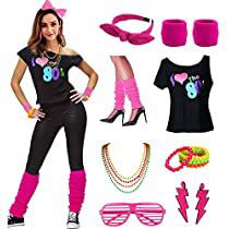 Check this out! 80s Costume Ideas For Women, 80s Outfits Party, 80s Theme Party Outfits, Neon Party Outfits, 80s Party Costumes, 1980s Outfits, 80s Party Outfits, 80's Party, 80s Fashion Trends