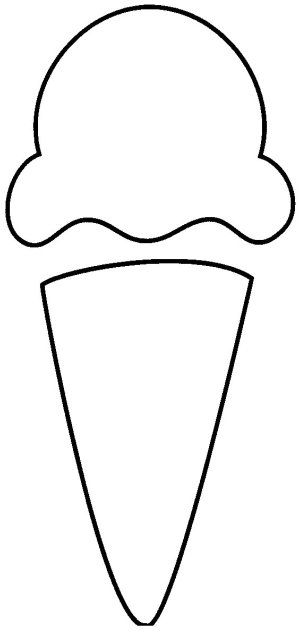 Easy Ice Cream Cone Drawing, Ice Cream Applique, Ice Cream Name Craft, Ice Cream Cone Outline, Ice Cream Cone Template Free Printable, Ice Cream Template Free Printable, Popsicle Outline, Ice Cream Scoop Template, Ice Cream Drawing For Kids