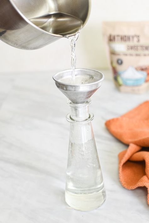 Xylitol Simple Syrup ~ Sugar Free Simple Syrup! | Vegan Recipes To Join Your Regular Rotation | Willamette Transplant Sugar Free Simple Syrup Recipe, Keto Simple Syrup, Sugar Free Simple Syrup, Xylitol Recipes, Keto Simple, Fmd Recipes, Rosemary Syrup, Soda Syrup, Candida Recipes