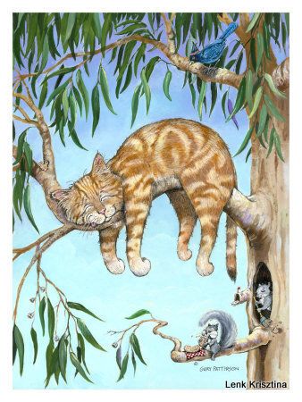 . Gary Patterson, Postal Vintage, Cat Posters, Cats Illustration, Frames For Canvas Paintings, Another Day, Cat Drawing, Posters And Prints, Crazy Cat Lady