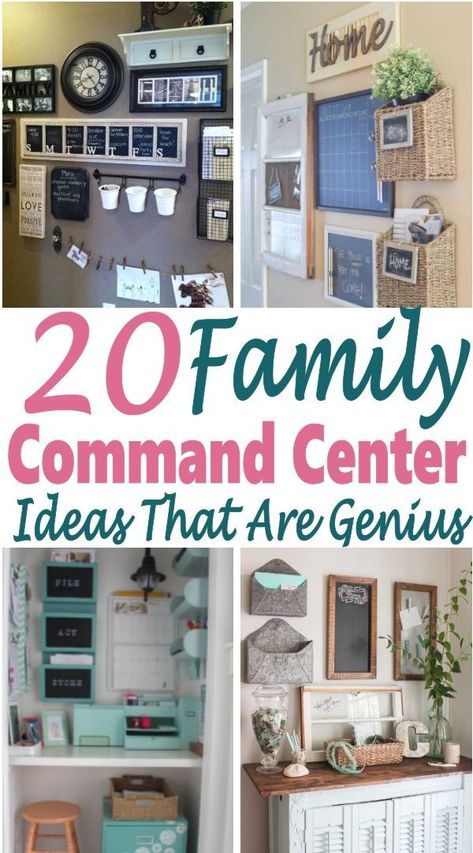 20 Family command center ideas Family Command Center Ideas, Command Center Ideas, Diy Command Center, Command Center Kitchen, Home Command Center, Command Centers, Family Command Center, Paper Clutter, Center Ideas