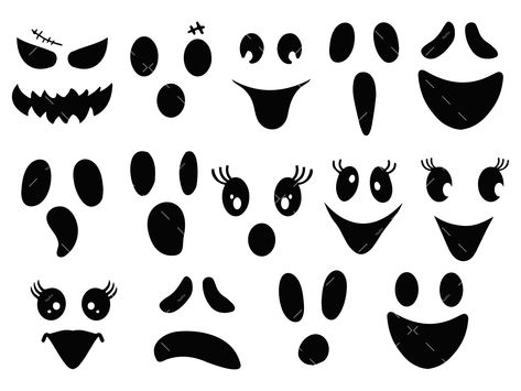 free halloween ghost faces template - Google Search Cute Ghost Face, Ghost Face Svg, Halloween Gesicht, Halloween Kunst, Face Template, Face Cut, Ghost Face, Ghost Design, Halloween Geist