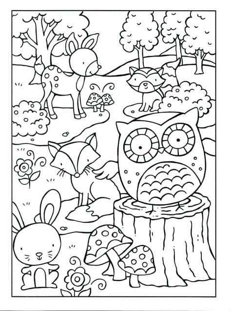 Coloring Pictures Of Animals, Forest Coloring Pages, Summer Themes, Printable Animals, Animals Coloring, Animal Coloring Books, Animal Coloring, Coloring Pages To Print, Print Out