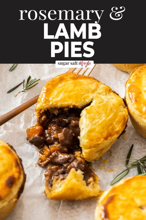 Lamb Pie, Buttery Flaky Pie Crust, Individual Pies, Braised Lamb, Slow Cooked Lamb, Flaky Pie Crust, Pot Pies, Meat Pie, Lamb Recipes