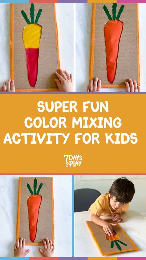 Orange Toddler Crafts, Orange Color Activity, Orange Colour Activity For Preschool, Orange Crafts For Kids, Orange Colour Day Activities For Kids, Mixing Colors Activities, Orange Activities For Preschool, Color Orange Activities For Preschool, Orange Activities For Toddlers