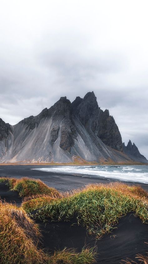 Nature mobile wallpaper background, cloudy black sand beach in Iceland | free image by rawpixel.com Iceland Wallpaper, Iphone Wallpaper Dark, Nature Mobile, Iphone Wallpaper Black, Viking Aesthetic, Iceland Nature, Iceland Photography, Dark Sea, Wallpaper Dark