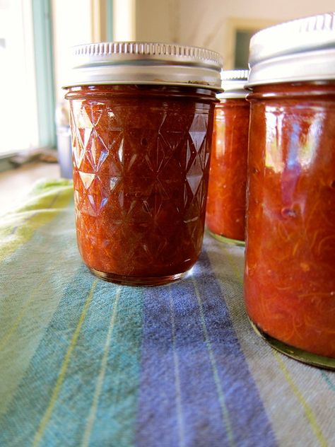 Rhubarb Ketchup, Freezer Ideas, Barbeque Sauce Recipe, Rhubarb Sauce, Canning Ideas, Homemade Pantry, Barbecue Sauce Recipes, Fermentation Recipes, Harsh Winter