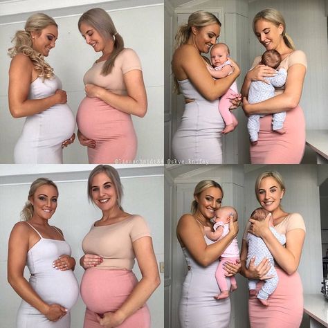 Maternitylover 🤰 on Instagram: “Friends make the world beautiful 🤰❤ Here we are 20 & 22 weeks pregnant compared to 6 & 8 weeks postpartum. Both with our 4th child. Was so…” Sister Pregnancy Photos, Friends Pregnant Together, Sister Maternity Pictures, Friend Pregnancy Photos, Pregnant Best Friends, 22 Weeks Pregnant, Baby Bump Pictures, Pregnant Sisters, Maternity Photoshoot Poses