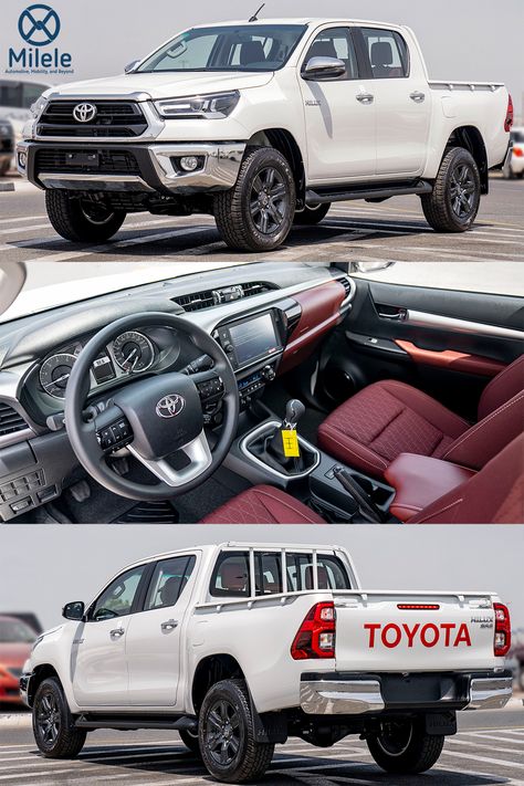 (LHD) TOYOTA HILUX DC 2.7P MT 4X4 P.WINDOW MY2023 – WHITE Toyota Hulix 4x4, Toyota Hiace Campervan, Toyota Hilux 4x4, Hilux 4x4, Tacoma Accessories, Toyota Pickup 4x4, Toyota Cruiser, Toyota Lc, Toyota Suv