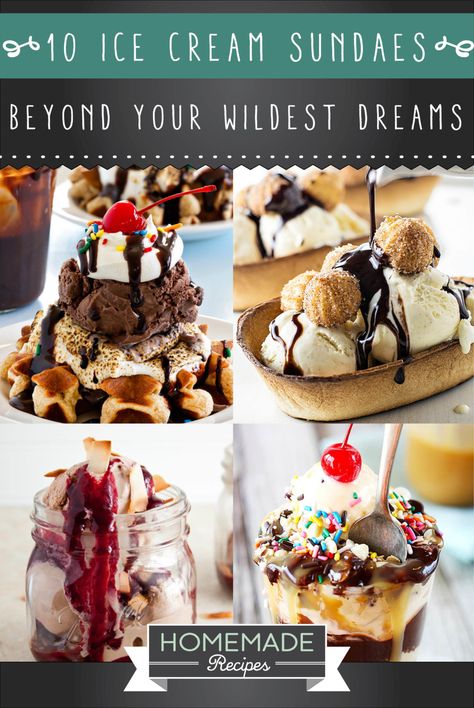 Ice Cream Sundae Ideas Recipes, Sundae Ideas, Ice Cream Sundae Recipe, Sundae Recipes, Ice Cream Sunday, Ice Cream Sundaes, Homemade Ice Cream Recipes, Gf Desserts, Ice Cream Treats