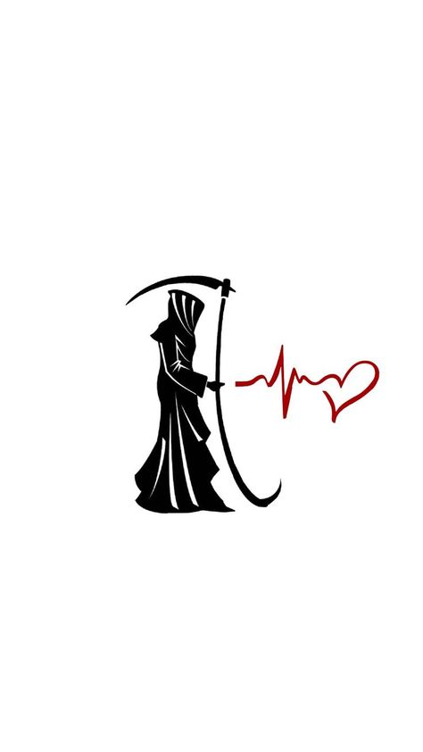 plantilla tatto Blessed Tattoos, Reaper Tattoo, Red Ink Tattoos, Girly Tattoos, Dope Tattoos, Red Ink, Skin Art, Tattoo Stencils, Grim Reaper