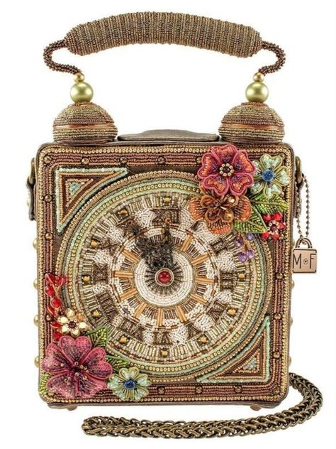 Mary Frances Time of Your Life Beaded Top Handle Clock Handbag Bag Multi New Mary Frances Purses, Manifesting Board, Nik Naks, Mary Frances Bags, Mary Frances Handbags, Novelty Handbags, Novelty Purses, Ladies Room, Flower Handbag