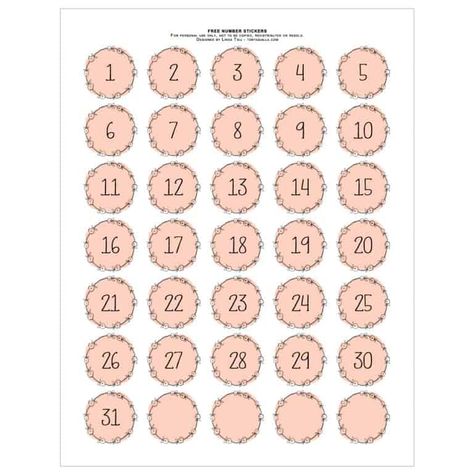 Printable Numbers - Pretty Pink Wreath Style | tortagialla Pretty Numbers, Printable Calendar Numbers, Free Printable Numbers, Calendar Advent, Calendar Numbers, Blank Calendar Template, Monthly Calendar Template, Pink Wreath, Printable Calendar Template