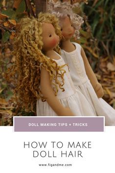 Rag Doll Hair, How To Make Doll, Diy Doll Hair, Make Doll, Doll Making Patterns, Doll Making Tutorials, Soft Sculpture Dolls, Homemade Dolls, Cloth Dolls Handmade