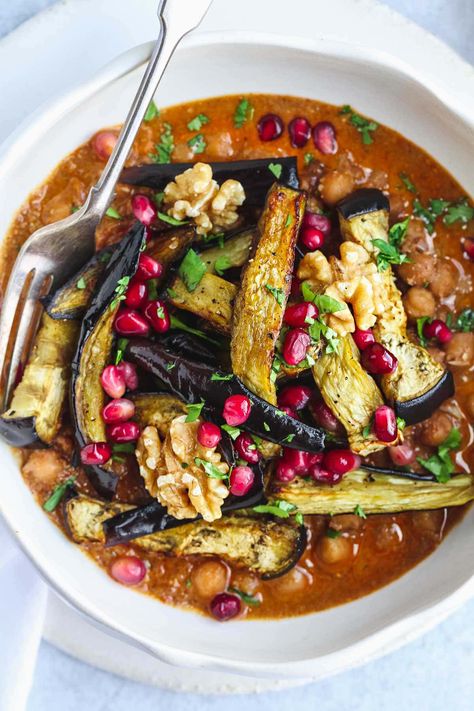 Crispy Aubergine, Fesenjan Recipe, Best Eggplant Recipe, Aubergine Recipe, Little Sunny Kitchen, Crispy Eggplant, Pomegranate Recipes, Sunny Kitchen, Sesame Chicken Recipe