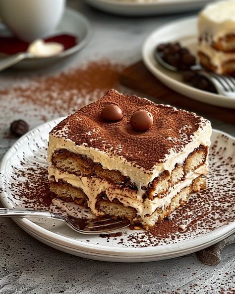 Tiramisu Original : Recette Facile et Authentique Terimasu Recipe, Tiramisu Originale, Tiramisu Aesthetic, Tiramisu Italian, Tiramisu Mascarpone, Desserts Faciles, Easy Tiramisu Recipe, Food Aesthetics, Food Tech