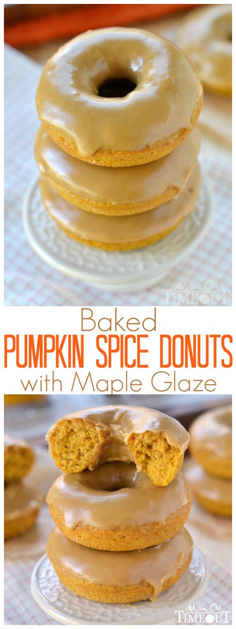 These easy Baked Pumpkin Spice Donuts with Maple Glaze are perfectly moist and bursting with flavor Pumpkin Spice Recipes, Pumpkin Spice Donut, Pumpkin Spice Recipe, Maple Pumpkin, Easy Autumn Recipes, Fall Breakfast, Spice Cupcakes, Maple Glaze, Baked Donuts