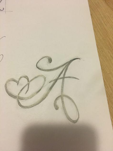 Just an idea Initial Drawing Ideas, S Letter Drawing Art, Drawing Names Ideas Letters, Infinity Sketch, Letter A Drawing Design, Shading Letters Hand Drawn, Art Letters Design, A Letter Drawing, Cute Drawings For Love Letters