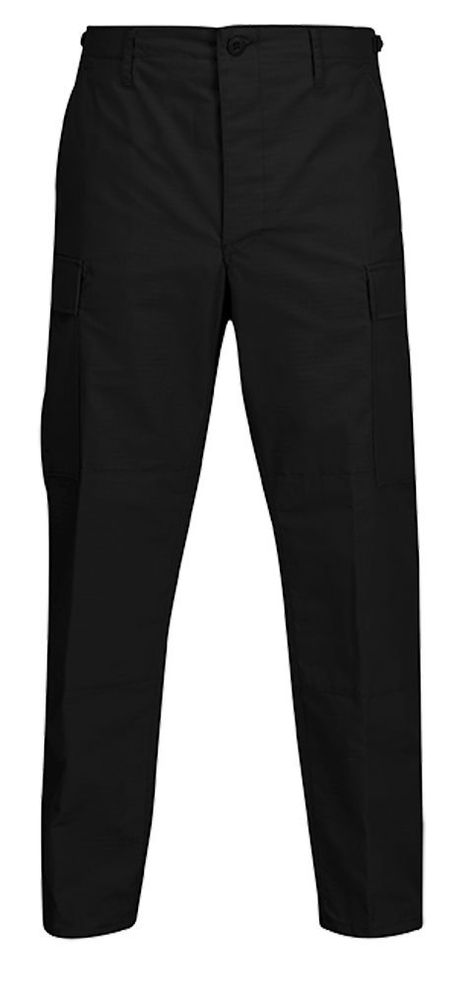 PRICES MAY VARY. READY FOR DUTY: The Propper BDU Trouser - Button Fly pants offer a classic style with functional details; It is made of 60% cotton, 40% polyester twill, and sewn to mil spec MIL-T-44047E CARRY IT ALL: These tactical cargo pants feature a six pocket design, four of which have button flaps, to hold all your gear while keeping a clean, professional look RELIABLE PERFORMANCE: This BDU is fade-, shrink- and wrinkle-resistant, with felled seams and reinforced seat and knee for maximum Bdu Pants, Style Uniform, Uniform Fashion, Cargo Pant, Cargo Trousers, Military Style, Trouser Pants, Military Fashion, Black Pants