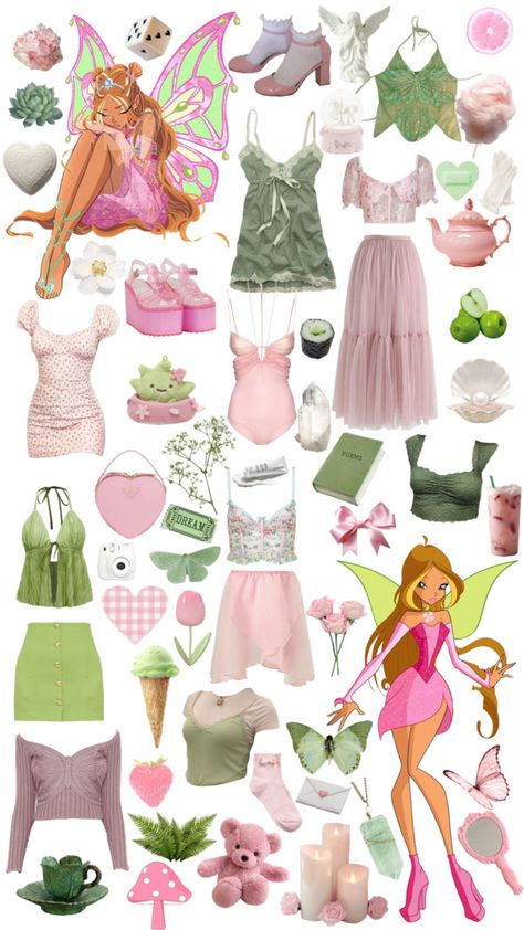 #winxclub #flora Winx Club Aesthetic Outfits Flora, Wind Club Inspired Outfits, Flora Winx Style, Wind Club Flora Outfit, Winx Flora Aesthetic Outfits, Winx Fashion Aesthetic, Winx Club Inspired Outfits Flora, Winx Club Flora Halloween Costumes, Winx Club Flora Cosplay