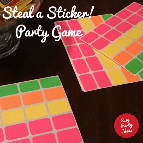 Competition Junkie? Play Steal a Sticker for an easy icebreaker adult party game that will bring out the really competitive streak in your party guests. | Easy Party Ideas and Games | #partyideas #easypartyideas #partygames Adult Block Party Games, Competitive Party Games, Mix And Mingle Party Ideas, Single Party Ideas, Singles Mixer Party Ideas, Quick Games For Adults, Gala Games, Party Ice Breaker Games, Easy Party Games For Adults Simple