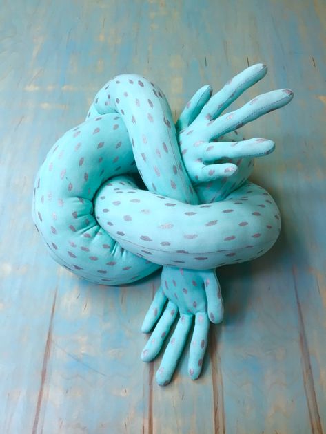 Long pillow with hands, known as  a "hug pillow" made by Jumbo Jibbles. Hug Pillow Diy, Hug Pillow, Hand Pillow, Textiles Projects, San Jose California, Long Pillow, Diy Pillows, A Hug, Dream Decor