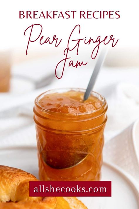 Ginger Preserve Recipe, Fruit Jam Recipes, Ripe Pears, Ginger Jam, Free Meal Planner, Meal Planner Printable Free, Pear Ginger, Pineapple Jam, Pear Jam