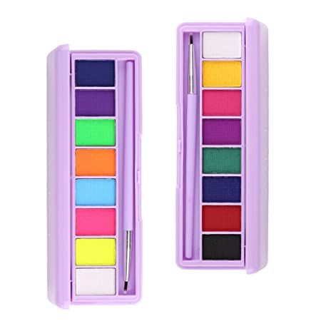 Water Activated Eyeliner, Eyeliner Palette, Neon Face Paint, Paint Makeup, Artificial Eyelashes, Rainbow Face, Bright Makeup, Graphic Makeup, Graphic Eyeliner