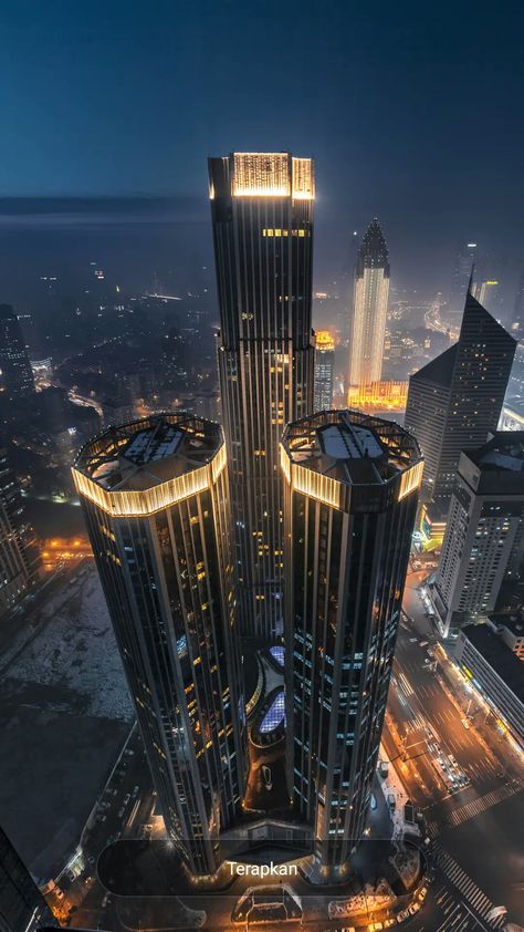 City At Night, Modern Buildings, Aerial View, At Night, The City, Books Wattpad, Wattpad, Books