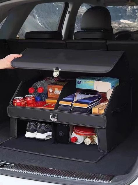 Product Description:  Discover Excellence in Car Organization with our Car Storage Box  Elevate your car's interior organization with our meticulously crafted Car Storage Box. This trunk organizer is a testament to both style and functionality, offering a seamless blend of convenience and sophistication.  Key Features:     Premium Materials : Crafted with the finest materials, including high-quality PU Leather, PU leather, PP barrel, and Density Board, our Car Storage Box is designed for durabil Police Car Organization Ideas, Car Trunk Organizer, Auto Organizer, Car Storage Ideas, Car Storage Ideas Organizing, Car Products, Car Console Organization, Trunk Organization Car, Car Organizer