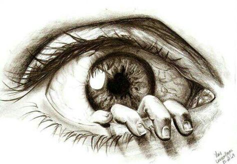 Hand inside eye Cool Wallpapers Drawings, Cool Eye Drawings, Eyes Artwork, Eyes Wallpaper, Drawing Wallpaper, Background Drawing, Art Drawings Sketches Creative, Color Pencil Drawing, Creative Drawing