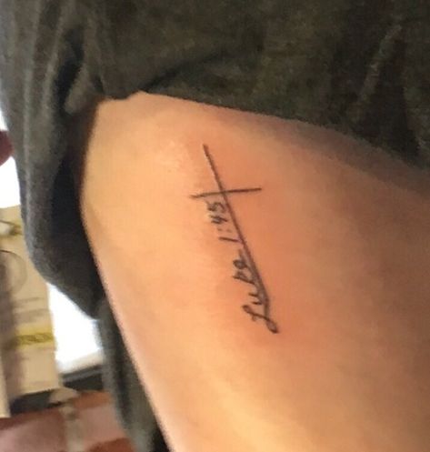 Luke 1:45 #crosstattoo #tattoo Luke 6:31 Tattoo, Luke 1:45 Tattoo, Luke 1 37 Tattoo, Luke 1:45, Luke Tattoo, Tattoo Side, Luke 1 45, Side Tattoos Women, 7 Tattoo