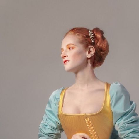 House of Dario Princiotta on Instagram: "This gown is the lovely depiction of sunrises breaking through crystalline waters!  It’s inspired by late 18th century fashions as you may have noticed and it’s made of aqua taffeta and royal yellow duchess satin.  Photos @siluna.portraits  Model @dugonglostinspace   #dressmaking #dressmaker #darioprinciotta #couturegown #couturier #handmade #madeinitaly #marieantoinettestyle #versailles #rococostyle #rococofashion #rococo #taffetadress #18thcenturytextiles #18thcentury #18thcenturyfashion #historicalfashion #historicaldress #corset #corsetmaker #corsetmaking #corsetiere #corsetry #corsetfashion" Dario Princiotta, Late 18th Century Fashion, Royal Yellow, Rococo Fashion, Corset Fashion, Duchess Satin, 18th Century Fashion, Taffeta Dress, Rococo Style