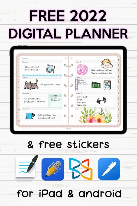 Daily Planner App, Goodnotes Android, Zoom Conference Call, Blog Planner Printable, Digital Planner For Ipad, Planner For Ipad, Planner Apps, Online Planner, Free Ipad