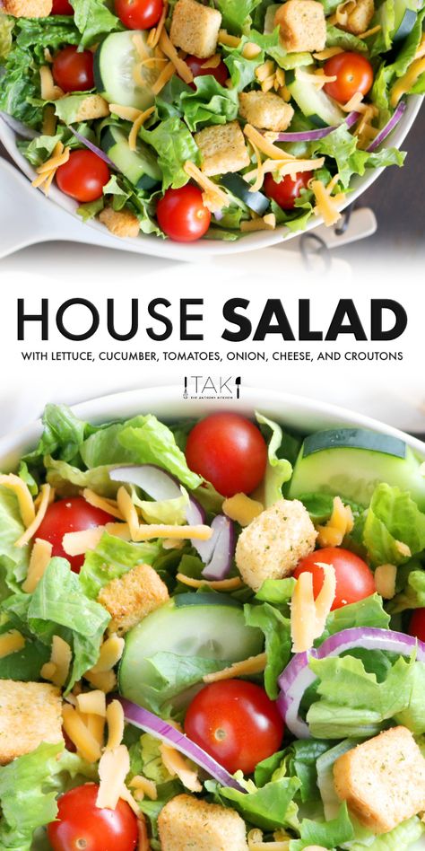 Salad Topping, House Salad Recipe, Salad And Dressing, Dairy Free Salads, Keto Salad, Vegetarian Comfort Food, Elegant Appetizers, House Salad, Low Carb Salad