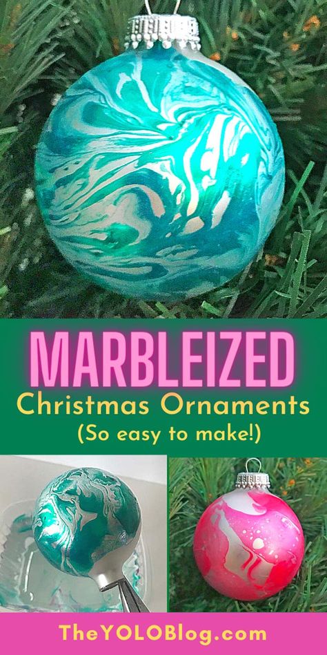 Marbled Christmas Ornaments, Orange Paper Craft, Glass Ornaments Diy, Christmas Ball Ornaments Diy, Christmas Glitter Ornaments, Paper Craft Easy, Diy Christmas Ball, Clear Christmas Ornaments, Diy Christmas Ornaments Easy