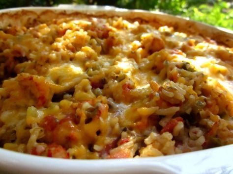 Louisiana Crawfish Casserole (crawfish, french onion soup, cream of mushroom soup, rotel, rice, butter, bell pepper, green onion, parsley, celery, s&p, monterey jack, cheddar) Crawfish Casserole, Crab Casserole, Crawfish Recipes, Louisiana Crawfish, Cajun Seafood, Cajun Dishes, Cajun Cooking, Louisiana Recipes, Creole Recipes