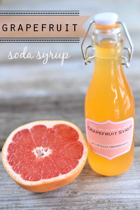 Homemade Soda Syrup, Fruit Syrup Recipe, Sodastream Syrup, Soda Stream Recipes, Grapefruit Recipes, Soda Syrup, Healthy Soda, Drink Syrups, Homemade Soda