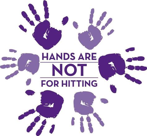 Hands Are Not For Hitting, Dv Survivor, Prevention Month, Senior Project, Bulletin Boards, Education, Health, Purple, Quotes