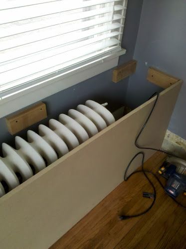 Radiator Cover Bench, Heater Cover Diy, Diy Radiator Cover, Diy Steps, Radiator Covers, What A Day, Radiator Cover, Random Ideas, Hammers