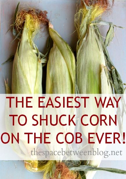 so easy I don"t believe it! Shuck Corn, Shucking Corn, Cooking 101, Corn On The Cob, Craft Stuff, Side Recipes, Veggie Sides, Baking Tips, Cooking Kitchen