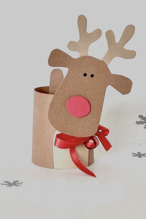 Diy Toilet Paper Roll Crafts Christmas, Christmas Crafts With Toilet Paper Rolls, Roll Paper Craft, Kids Craft Christmas, Reindeer Toilet, Rudolph Crafts, Reindeer Crafts, Santa Claus Crafts, Christmas Toilet Paper