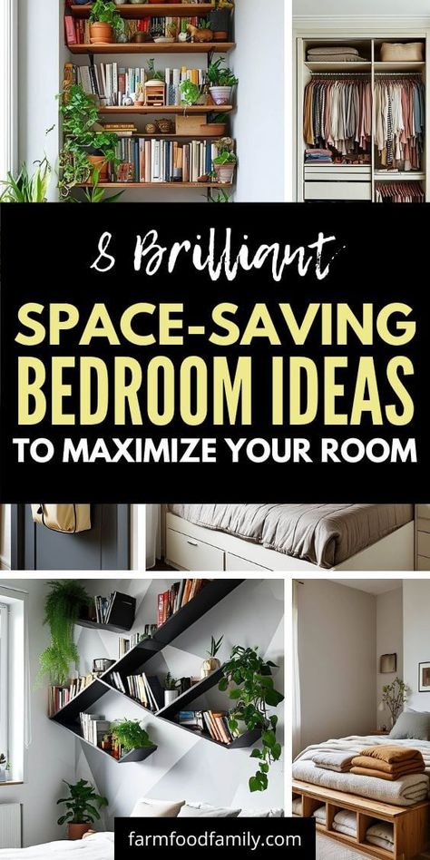 Top 8 Bedroom Storage Solutions for Small Spaces 19 Bedroom Storage Small Room, Vertical Storage Bedroom, Shelving Ideas For Small Bedrooms, Clothes Storage Ideas For Small Bedrooms, Clothing Storage Bedroom, Maximum Storage Small Bedroom, Small Bedroom Ideas For Storage, Tiny Bedroom Ideas Storage, Minimalist Storage Ideas Bedroom