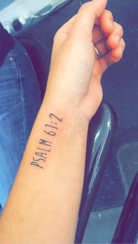 "When my heart is overwhelmed; lead me to The rock that is higher than I." Psalm 61:2 Psalm 61 2, Scripture Tattoos, Verse Tattoos, Tattoo Trend, Inspiration Tattoos, Geniale Tattoos, Tattoos Skull, Tattoo Feminina, Wrist Tattoo