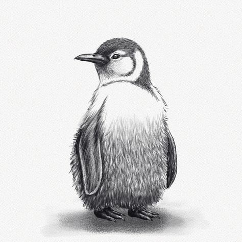 How To Draw A Penguin – A Step-by-Step Art Tutorial – Artlex Draw A Penguin, Little Blue Penguin, Penguin Sketch, Christmas Sketch, Blue Penguin, Penguin Drawing, Ganesh Art Paintings, Pencil Drawings Of Animals, Bird Sketch