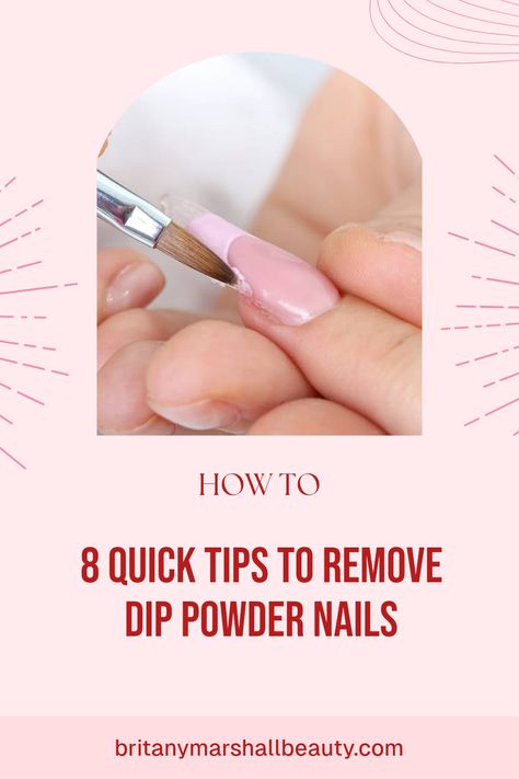 Looking to take off your dip powder nails at home without a hassle? Check out these 8 friendly tips to achieve a speedy removal! Learn how to easily remove dip powder nails using acetone or other simpleMethods. Our easy-to-follow guide reveals time-saving techniques for successful dip powder nail removal, ensuring your nails stay healthy while giving them a fresh start. Say goodbye to tricky dips with these carefully crafted tips for hassle-free nail care at home today! How To Take Off Dip Powder Nails, Remove Dip Powder Nails At Home, How To Remove Dip Powder Nails, At Home Dip Powder Nails, Remove Dip Powder Nails, Dip Powder Nails At Home, Nail Care At Home, Bueaty Tips, Baking Soda Lemon Juice